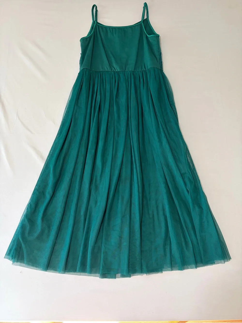 Zhenzi Teal Lace-Trim Maxi Skirt - Girls L(10/12)